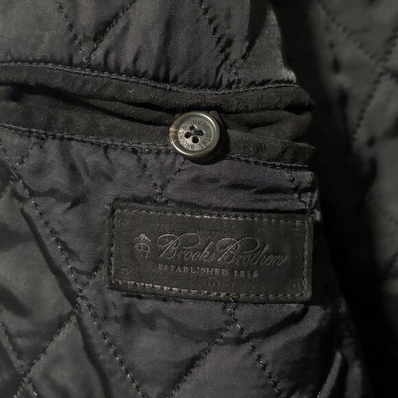 $950 Brooks Brothers Black Suede Field Jacket - Medium - Picture 13 of 16